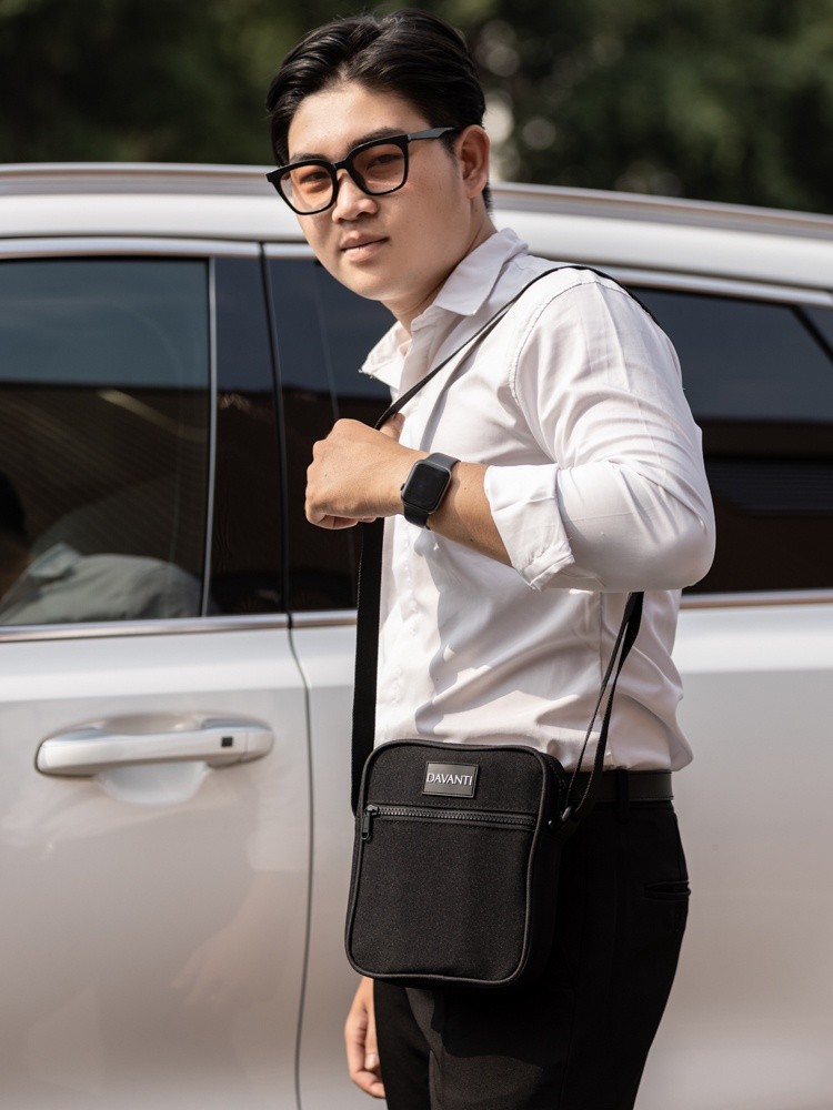 Túi Đeo Chéo Canvas Dáng Hộp Thời Trang DV300