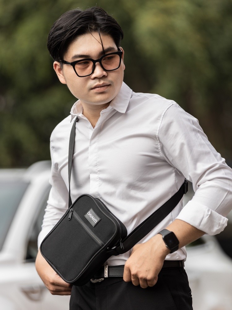 Túi Đeo Chéo Canvas Dáng Hộp Thời Trang DV300