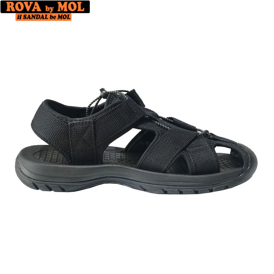 Mô tả Sandal nam Rova bít mũi RV626B màu đen có big size 44 45 | Rova RV626 - 2