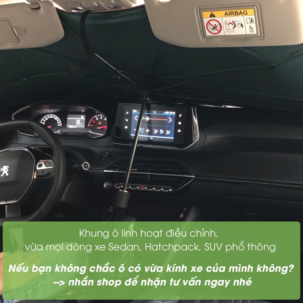 Mô tả Ô che nắng kính lái ô tô Tâm Luân, dù che kính chắn gió oto, phụ kiện xe hơi 4 5 7 8 chỗ loại tốt - 3