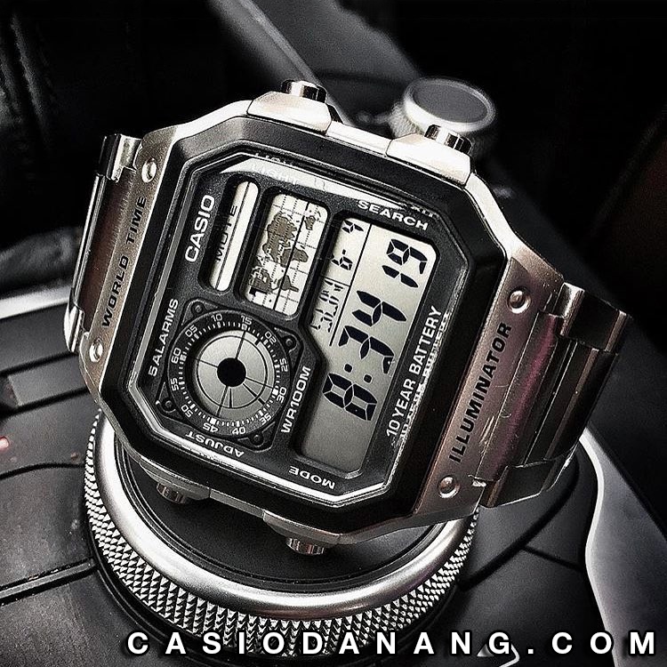 Mô tả Đồng hồ nam dây kim loại Casio chính hãng AE-1200WHD-1AVDF (42mm) - 1