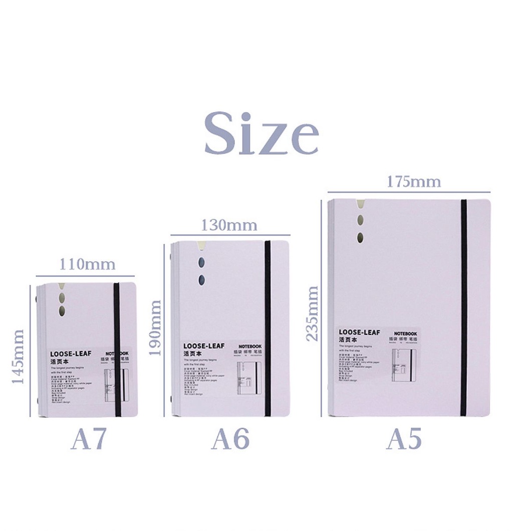 Sổ tay 6 ngăn khổ A5/ A6/ A7 tiện lợi | Shopee Việt Nam