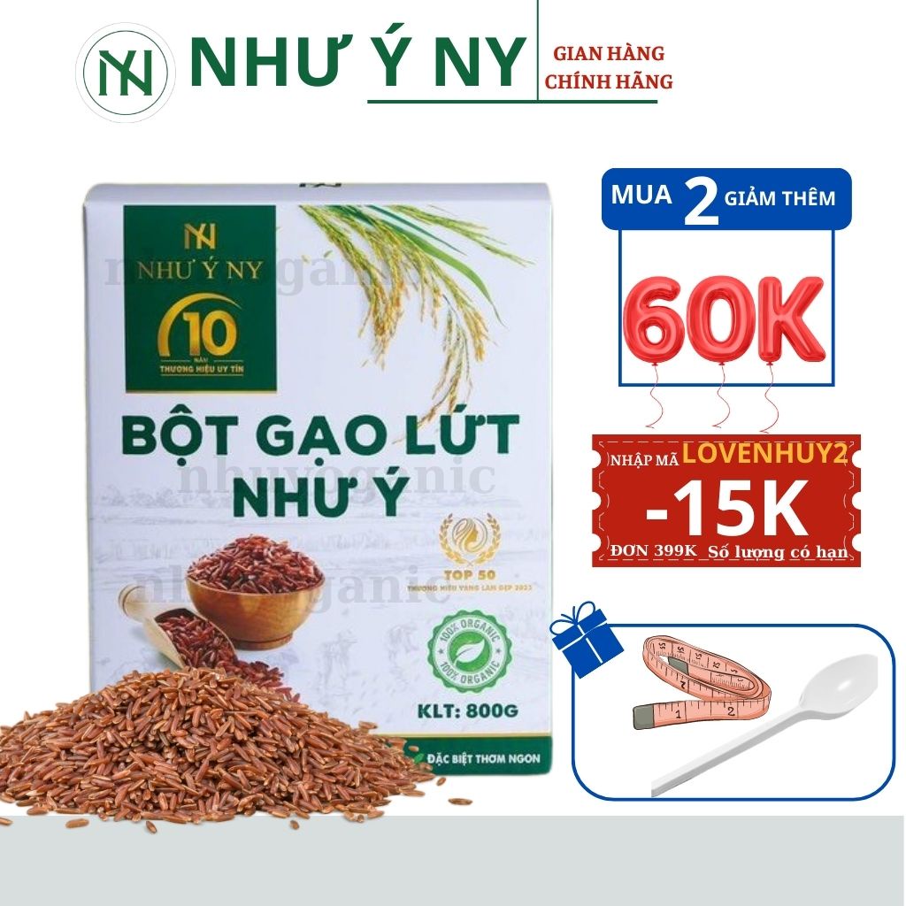 Mô tả Bột Gạo Lứt Như Ý Ny Giảm Cân, Giảm Mỡ, Lợi Sữa Hiệu Quả Từ Thiên Nhiên, Dễ Uống Thơm Ngon 800gr - 1