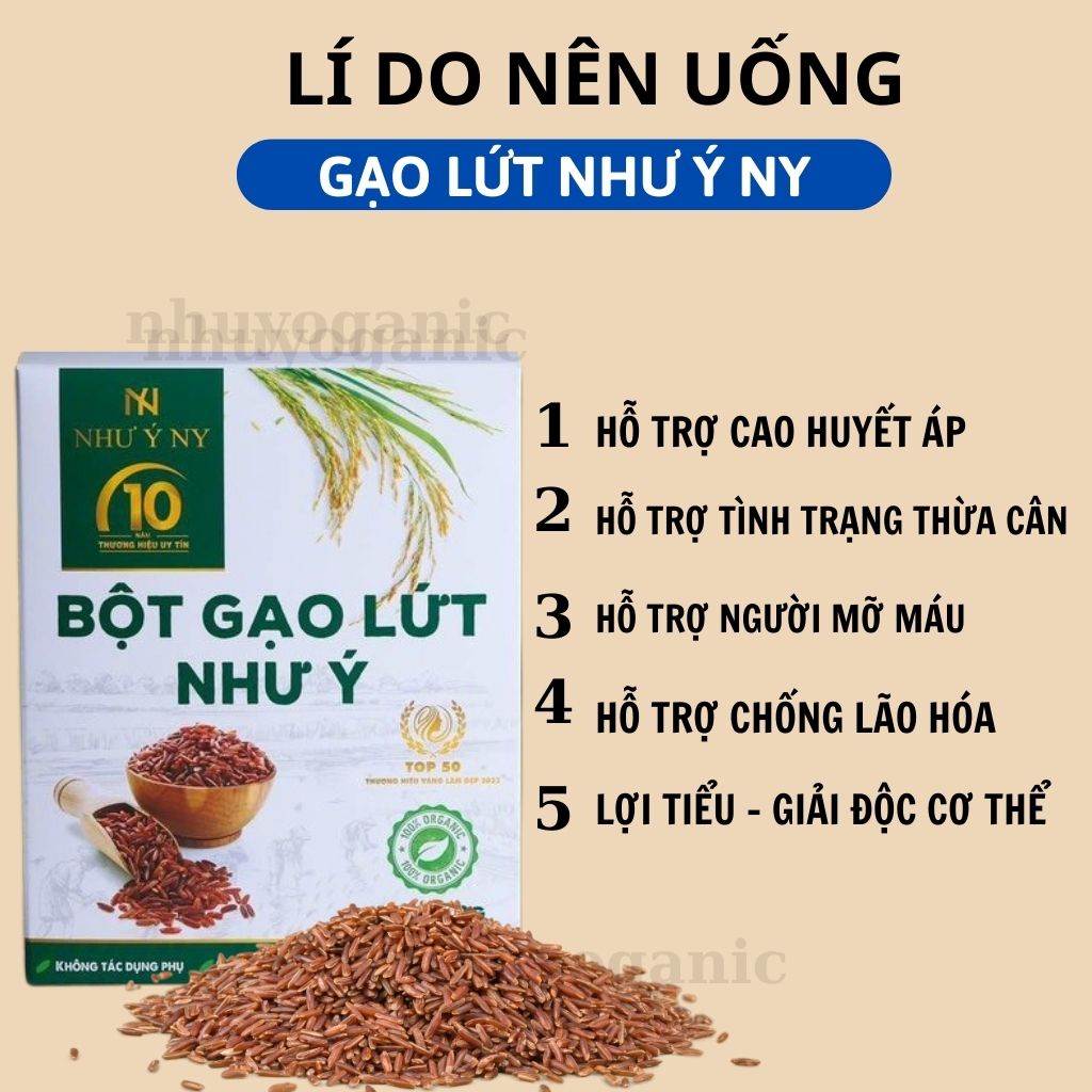 Mô tả Bột Gạo Lứt Như Ý Ny Giảm Cân, Giảm Mỡ, Lợi Sữa Hiệu Quả Từ Thiên Nhiên, Dễ Uống Thơm Ngon 800gr - 3
