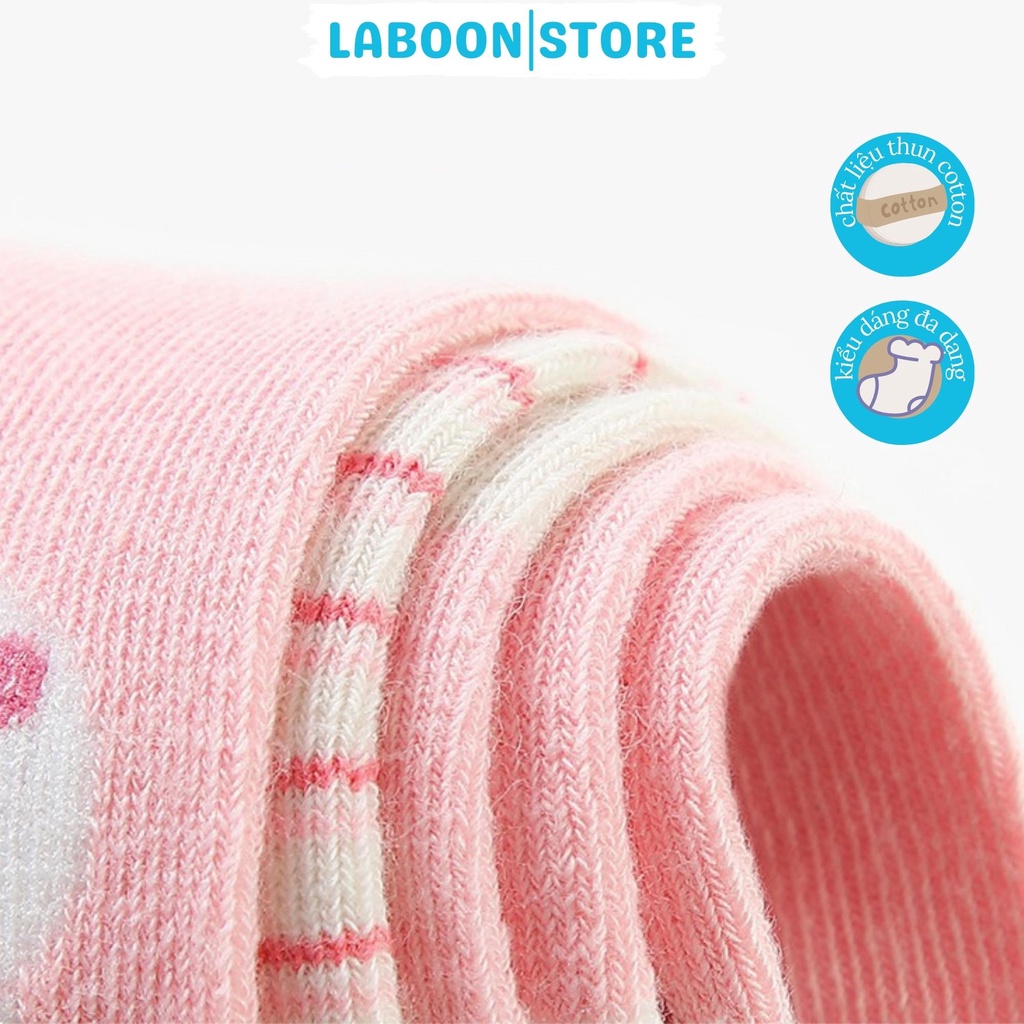 Mô tả Tất nữ cổ cao Laboon chất vải cotton freesize co giản mềm mịn họa tiết kiểu dáng kute - 1