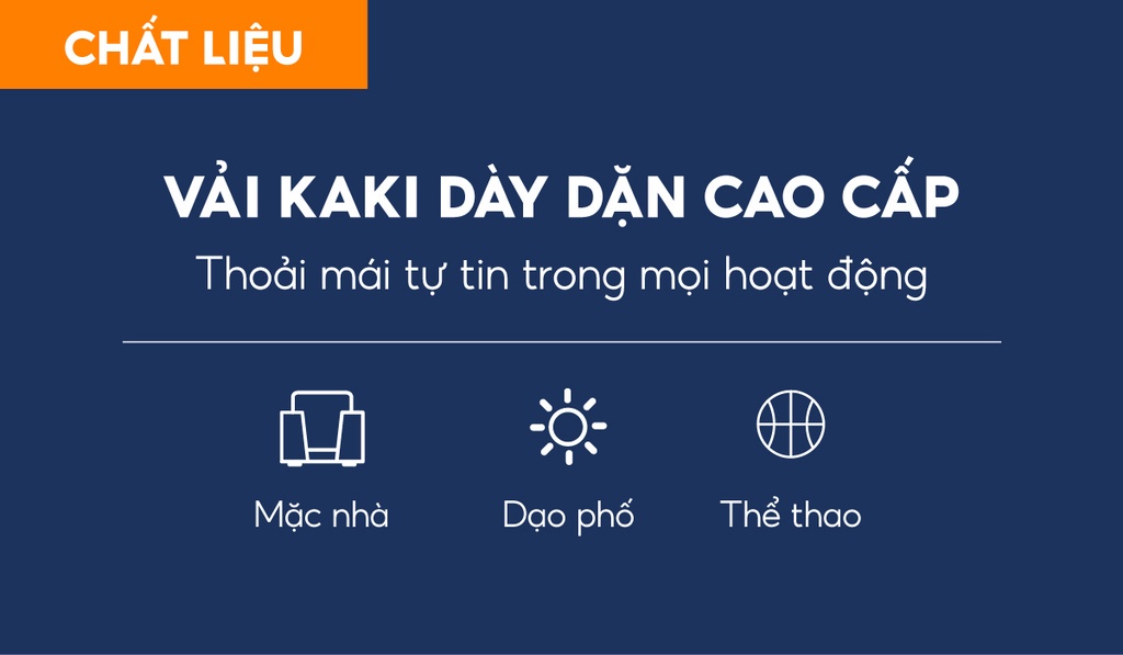 Mô tả Quần KaKi Nam Ống Suông Thời Trang Thiết Kế Năng Động AVIANO - 1