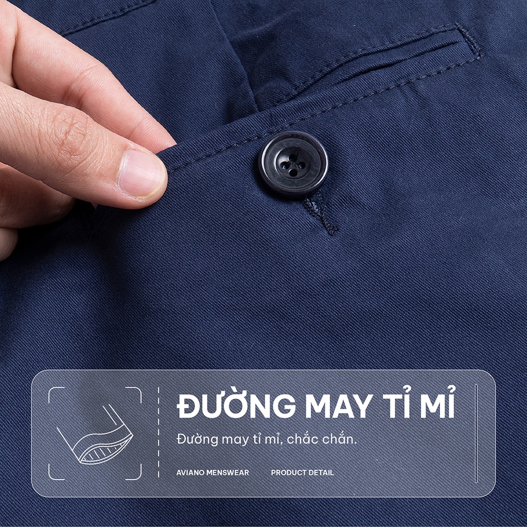 Quần kaki AVIANO màu be vàng