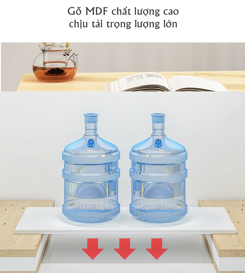Mô tả Bàn làm việc ngồi bệt đa năng gỗ MDF phủ melamin thương hiệu IGA - GA15 - 3