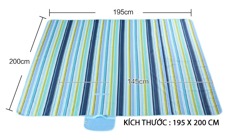Mô tả Thảm Trải Dã Ngoại Bảo Hành 12 Tháng Thảm Du Lịch 195x200 cm đi pinic thiết kế gấp gọn tiện lợi Cleacco TTDN  BORO SPORT - 2