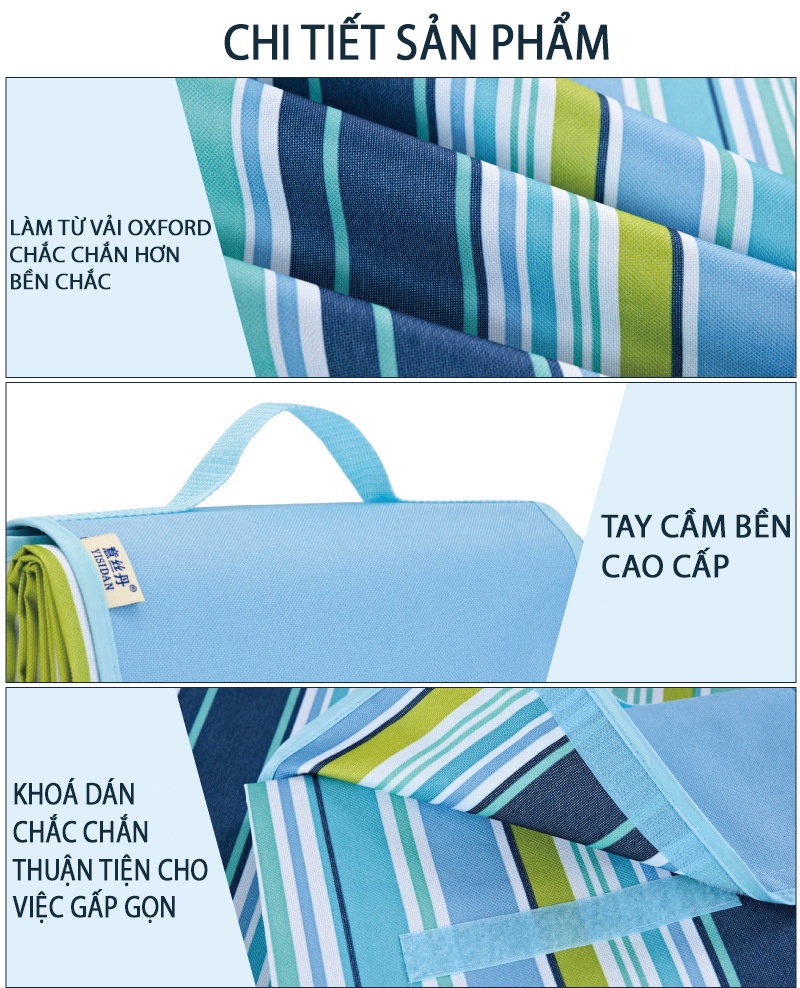 Mô tả Thảm Trải Dã Ngoại Bảo Hành 12 Tháng Thảm Du Lịch 195x200 cm đi pinic thiết kế gấp gọn tiện lợi Cleacco TTDN  BORO SPORT - 3