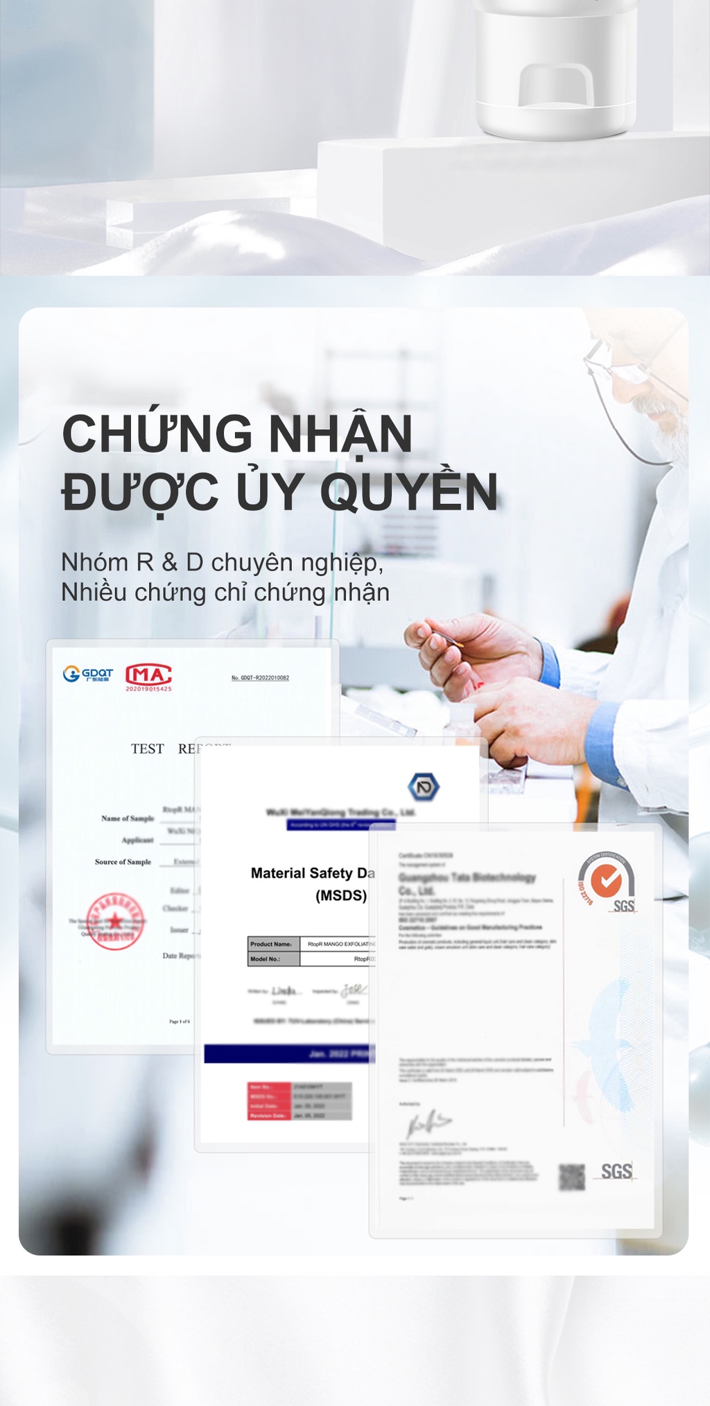 Mô tả Bộ 3 Kem Tẩy Tế Bào Chết Rtopr Dưỡng Ẩm Làm Trắng Da Chất Lượng Cao - 3