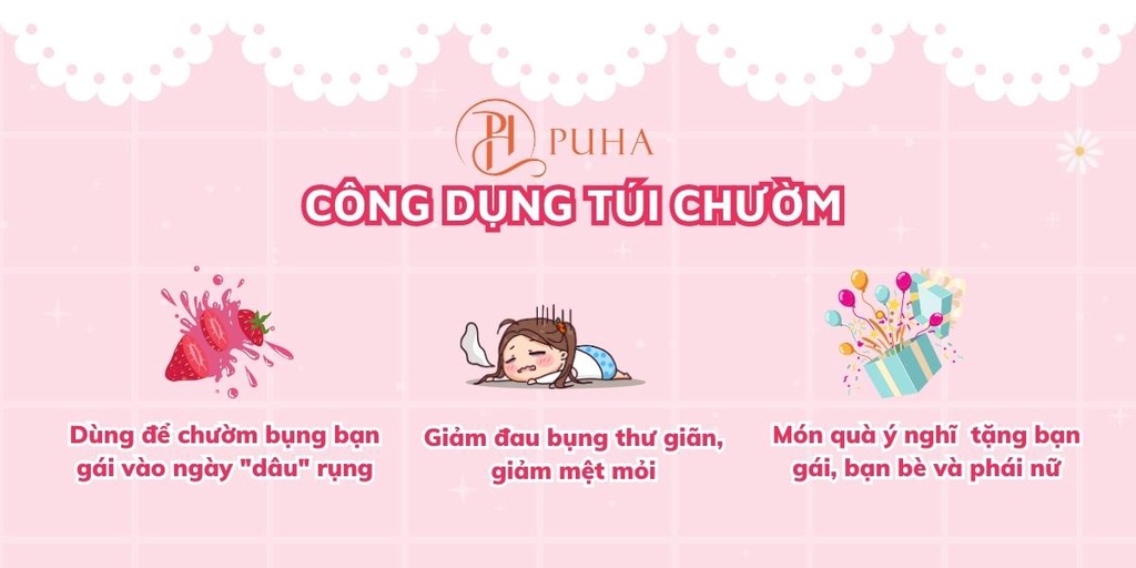 Cách dùng túi chườm Puha