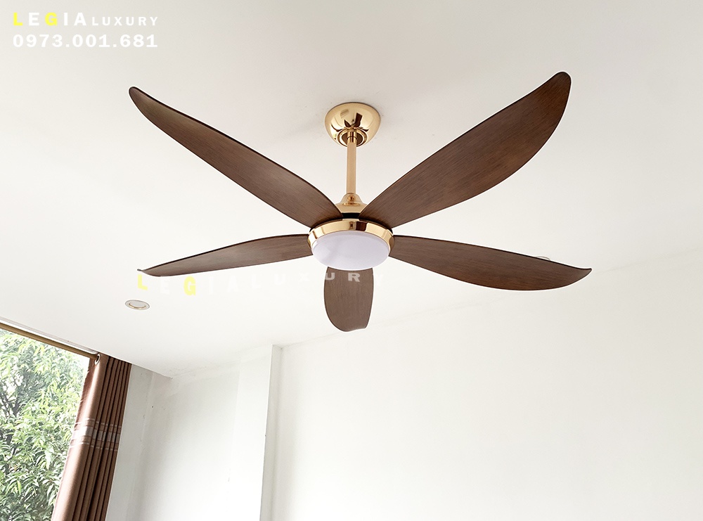 Mô tả Quạt Trần Đèn Trang Trí Phòng Khách LÊ GIA LGFAN669G - Chiều Cao 25cm - Sải Cánh 135cm - Bảo Hành 5 Năm - 3