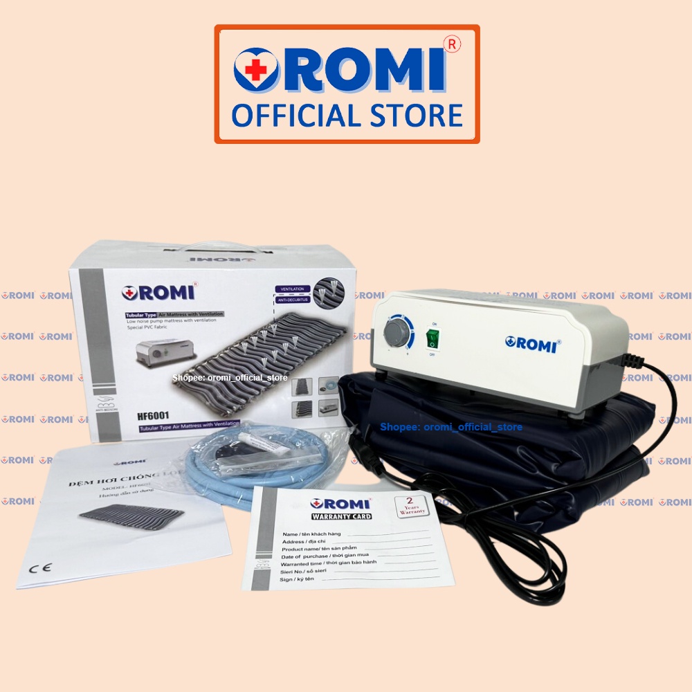 Đệm hơi chống loét có thông khí cao cấp OROMI HF6001 - Hỗ trợ giảm tê bì, lở loét cho người già/bệnh