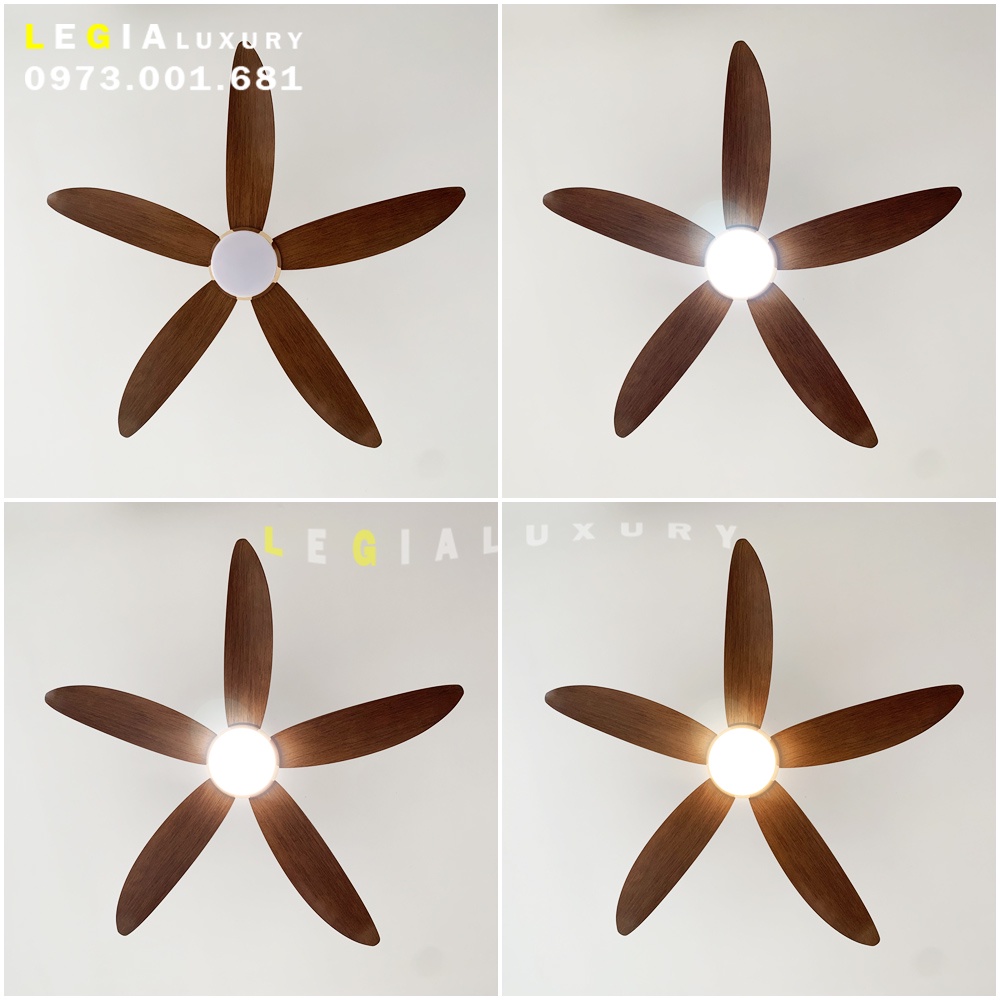 Mô tả Quạt Trần Đèn Trang Trí Phòng Khách LÊ GIA LGFAN669G - Chiều Cao 25cm - Sải Cánh 135cm - Bảo Hành 5 Năm - 7
