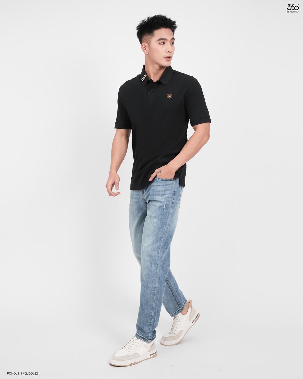Mô tả Quần Jean Nam Slimfit Màu Xanh Denim Quần Bò Chất Liệu Cao Cấp - QJDOL324 - 1