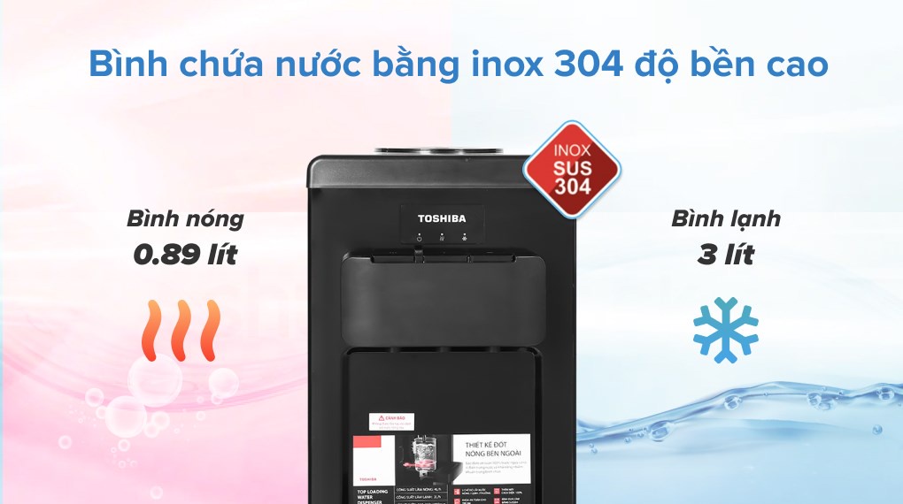 Mô tả Cây nước nóng lạnh Toshiba RWF-W1917TV(K) - Công suất 650W - Hàng chính hãng - Bảo hành 12 tháng - 6