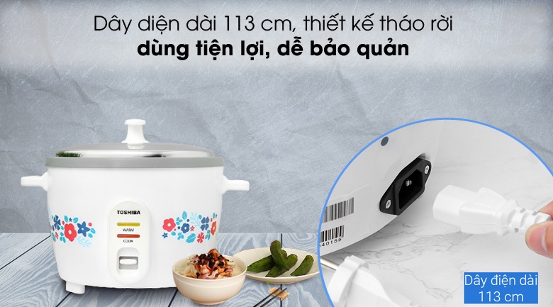 Nồi cơm điện Toshiba RC-18MH(F) tổng quan