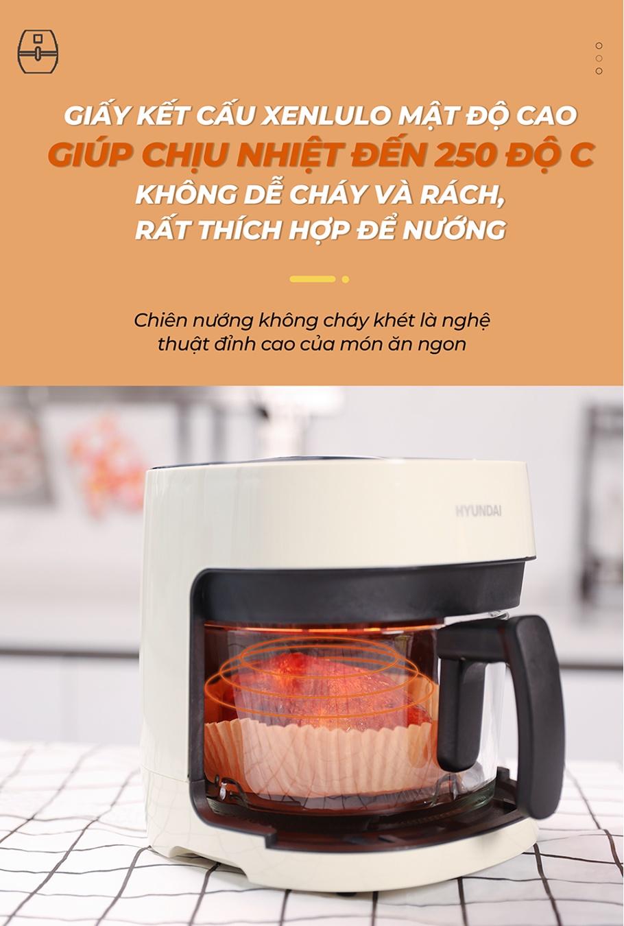 Mô tả Giấy Nến Cho Nồi Chiên Không Dầu MyJae (1 hộp/30 tờ) - 7