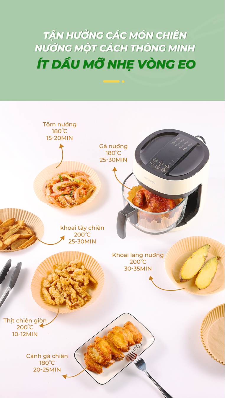 Mô tả Giấy Nến Cho Nồi Chiên Không Dầu MyJae (1 hộp/30 tờ) - 10