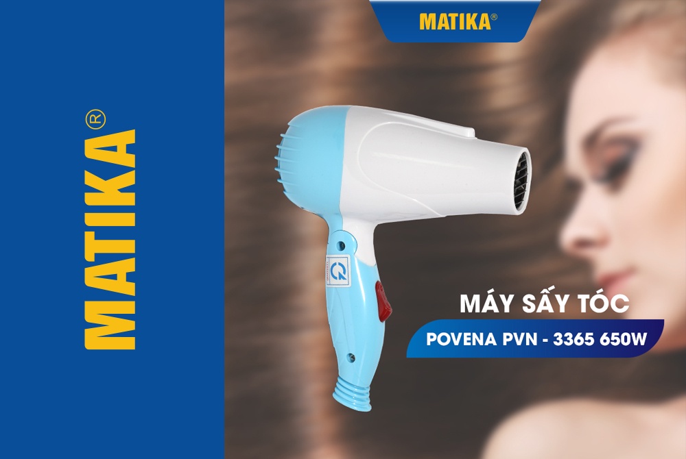 Mô tả Máy Sấy Tóc Mini POVENA 650W PVN-3365 - 1