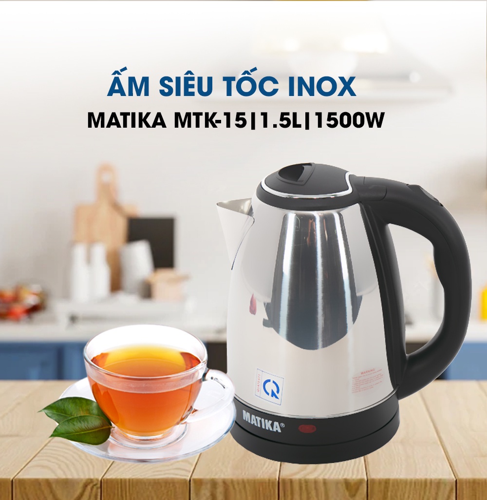 Mô tả Ấm Siêu Tốc MATIKA Inox 1.5L MTK-15 - 1