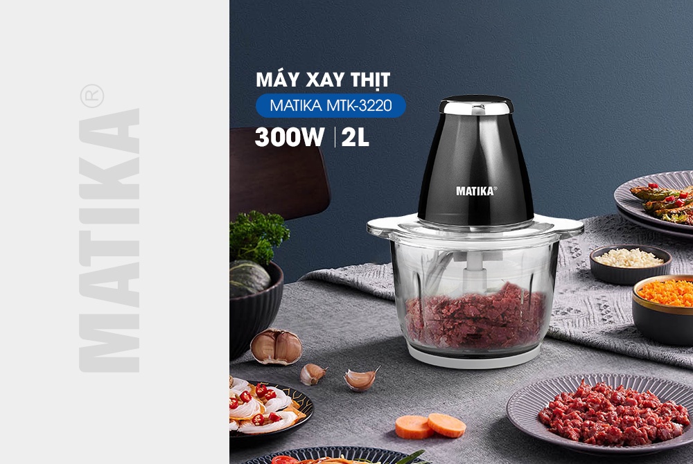 Mô tả Máy Xay Thịt MATIKA 2L Cối Thủy Tinh MTK3220 - 1