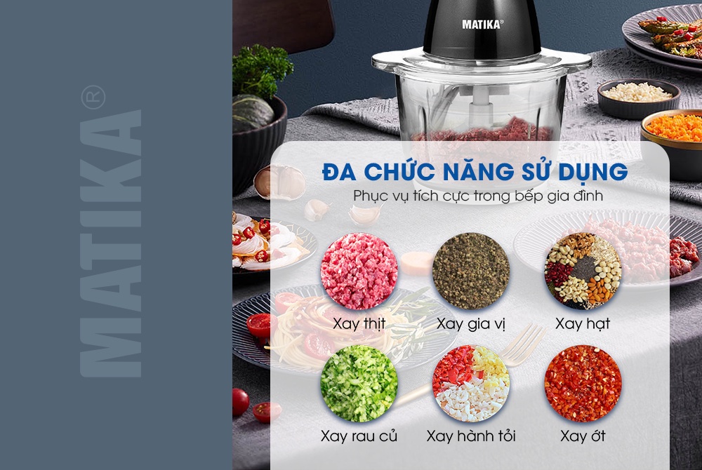 Mô tả Máy Xay Thịt MATIKA 2L Cối Thủy Tinh MTK3220 - 7
