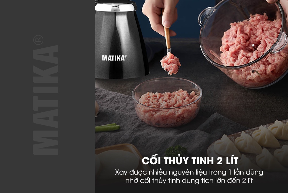 Mô tả Máy Xay Thịt MATIKA 2L Cối Thủy Tinh MTK3220 - 8