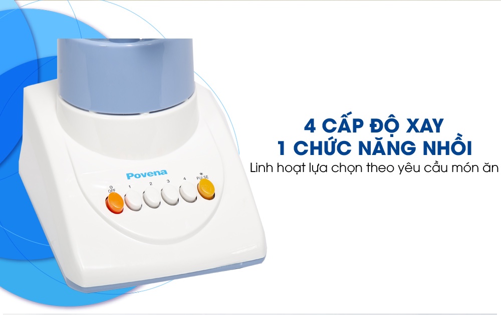Mô tả Máy Xay Sinh Tố Đa Năng POVENA 2 Cối Xay PVN-311 - 2