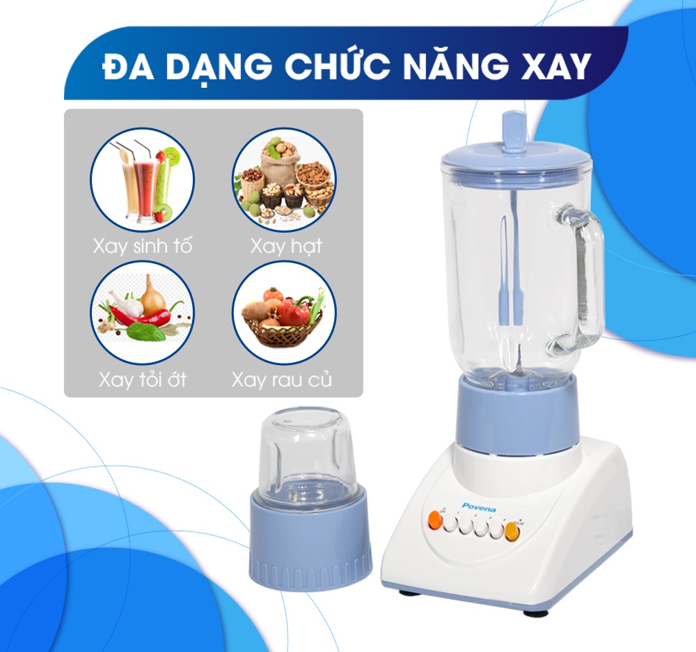 Mô tả Máy Xay Sinh Tố Đa Năng POVENA 2 Cối Xay PVN-311 - 4