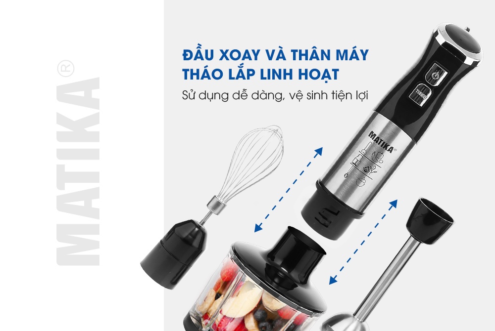 Mô tả Máy Xay Sinh Tố Cầm Tay MATIKA Đa Năng MTK-3131 - 5