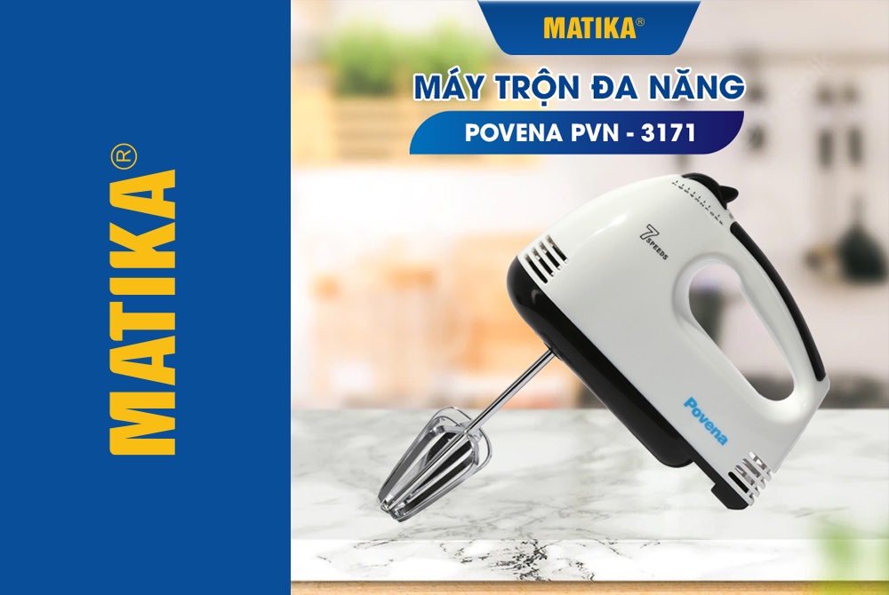 Mô tả Máy đánh trứng POVENA máy trộn đa năng 7 cấp độ PVN-3171 - 1