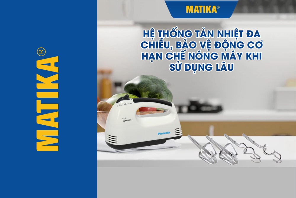 Mô tả Máy đánh trứng POVENA máy trộn đa năng 7 cấp độ PVN-3171 - 3