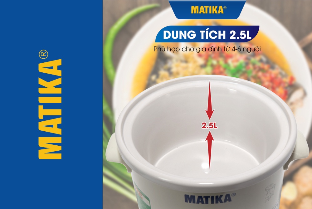 Mô tả Nồi Kho Cá Đa Năng MATIKA Dung Tích 2.5L MTK-9125 - 6