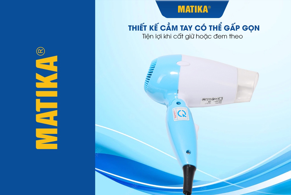 Mô tả Máy Sấy Tóc Mini MATIKA 650W MTK-3312 - 2