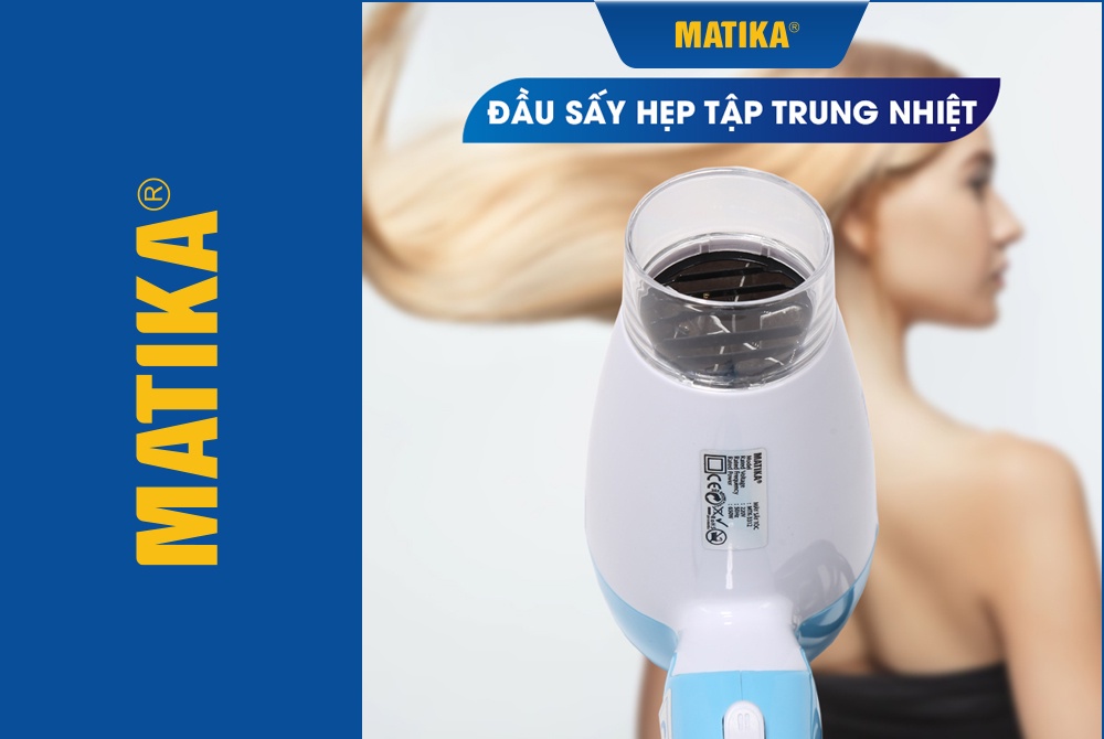 Mô tả Máy Sấy Tóc Mini MATIKA 650W MTK-3312 - 3