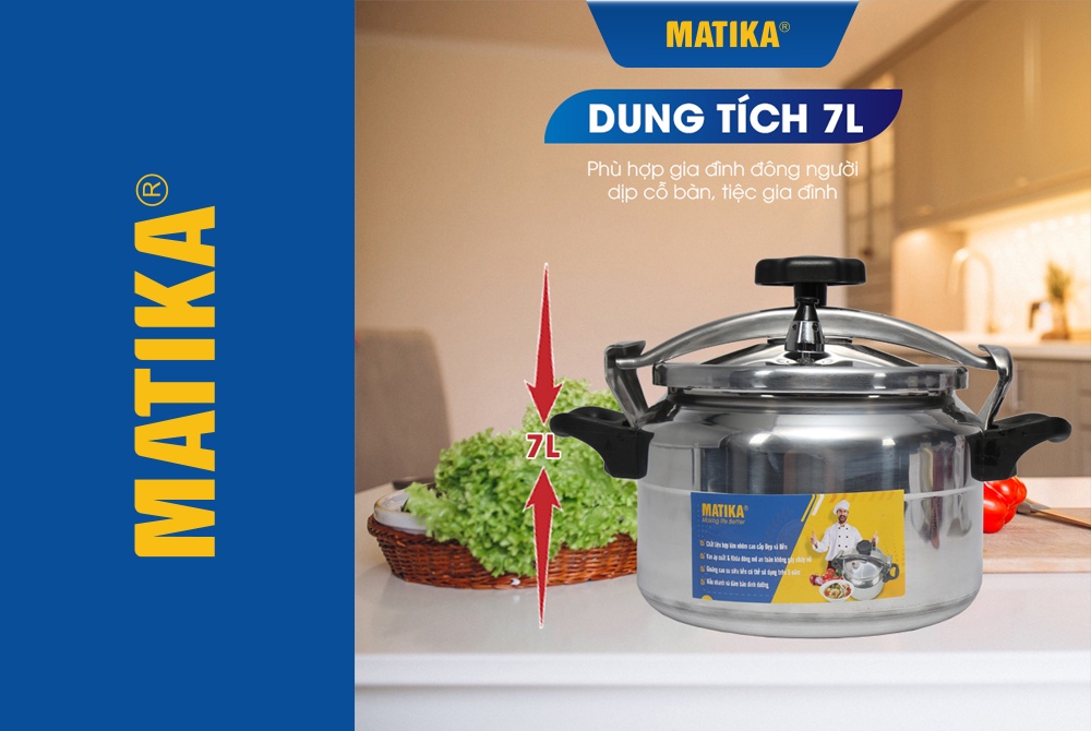 Mô tả Nồi Áp Suất Bếp Gas MATIKA Dung Tích 7L MTK-9270 - 2