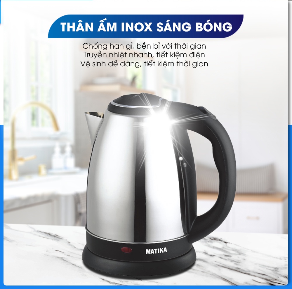 Mô tả Ấm Siêu Tốc MATIKA Inox 1.8L MTK18 - 3