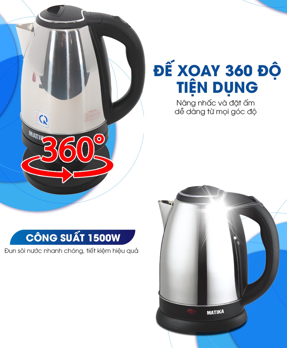 Mô tả Ấm Siêu Tốc MATIKA Inox 1.8L MTK18 - 5