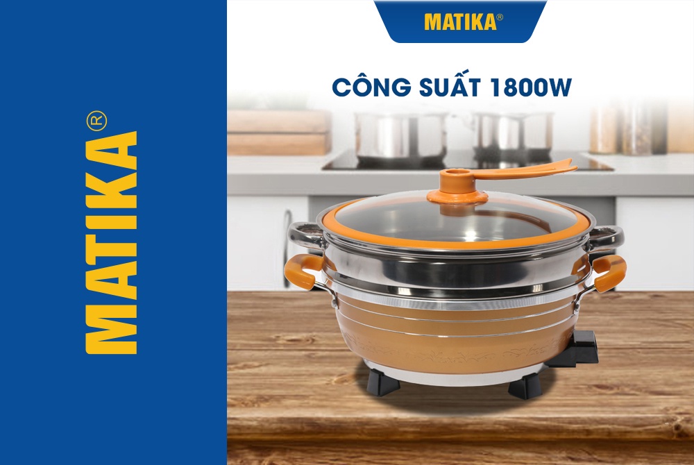 Mô tả Nổi lẩu điện đa năng MATIKA 6L 1800W MTK-9032 - 2