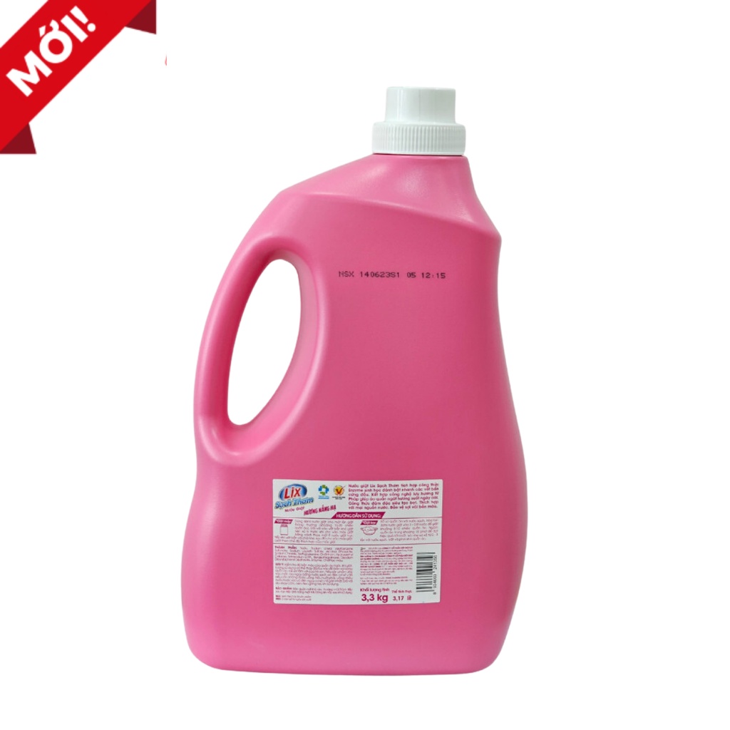 Mô tả Nước giặt Lix sạch thơm hương nắng hạ 3.3kg  CHAI N7301 tăng gấp đôi sức mạnh giặt tẩy quần áo - Lixco Việt Nam - 2