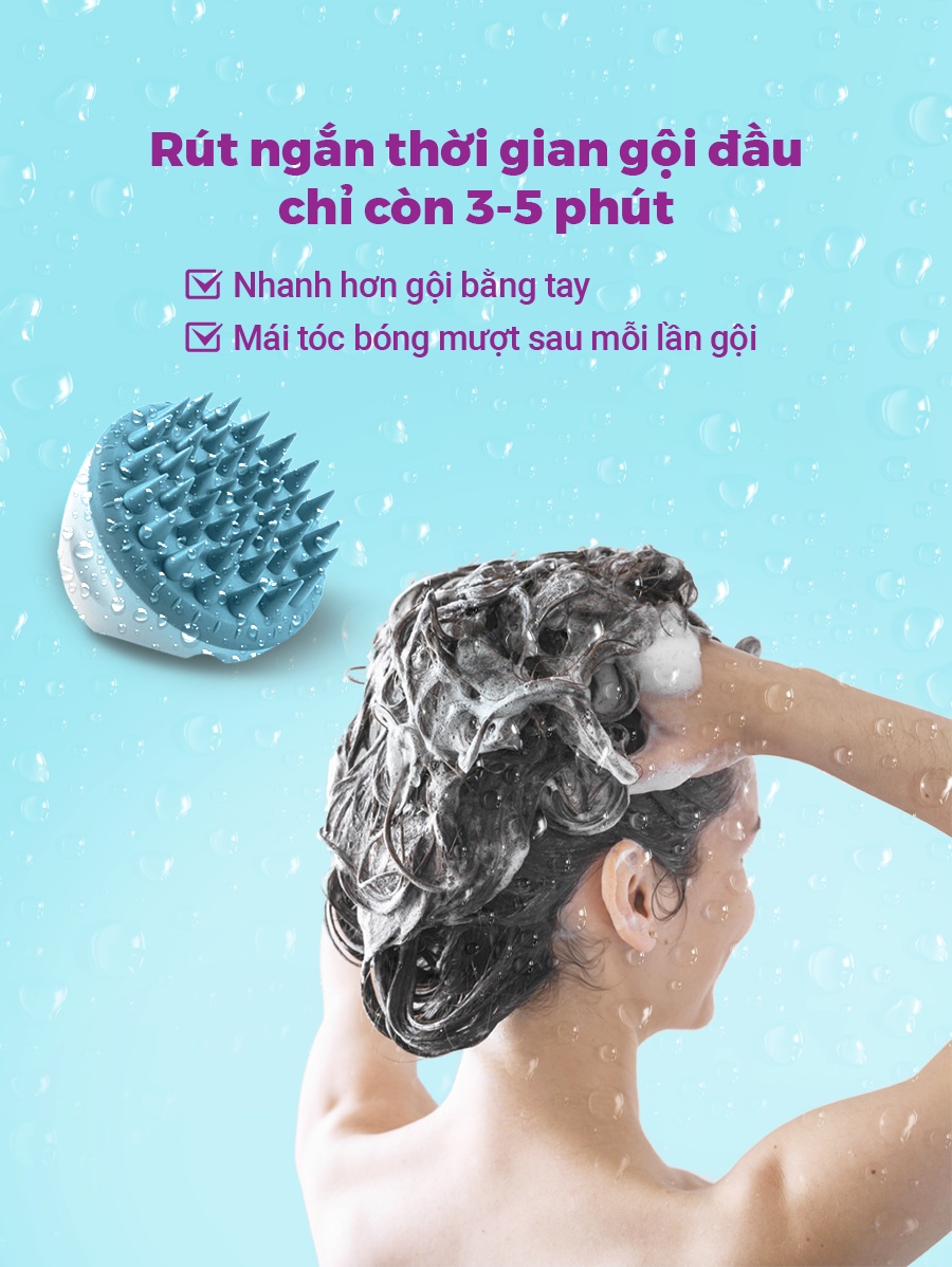 Mô tả Lược Gội Đầu Massage Life360 LE-LGD22 Giảm Gàu, Giảm Rụng Tóc Hiệu Quả - Màu Tím - Hàng Chính Hãng - 6