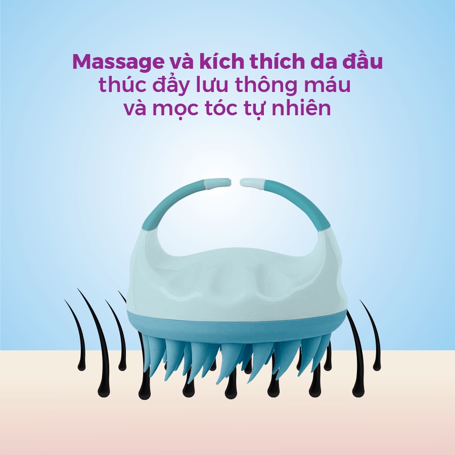 Mô tả Lược Gội Đầu Massage Life360 LE-LGD22 Giảm Gàu, Giảm Rụng Tóc Hiệu Quả - Màu Tím - Hàng Chính Hãng - 7