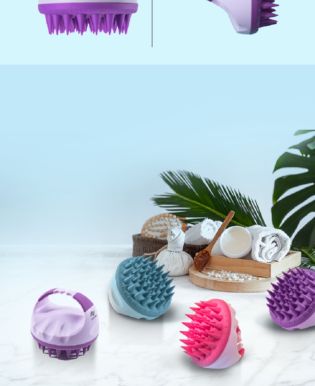 Mô tả Lược Gội Đầu Life360 LE-LGD22 - Lược Massage Đầu Gai Silicon, Giảm Ngứa, Giảm Gãy Rụng Tóc, Chính Hãng - 12