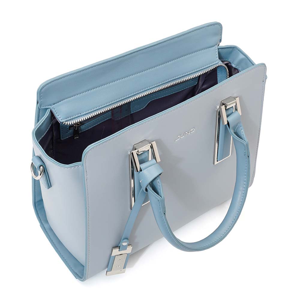 Mô tả Túi Xách Trung Nữ Thời Trang JUNO Tote Charm Trang Trí Phối 2 Màu TXT220 - 5