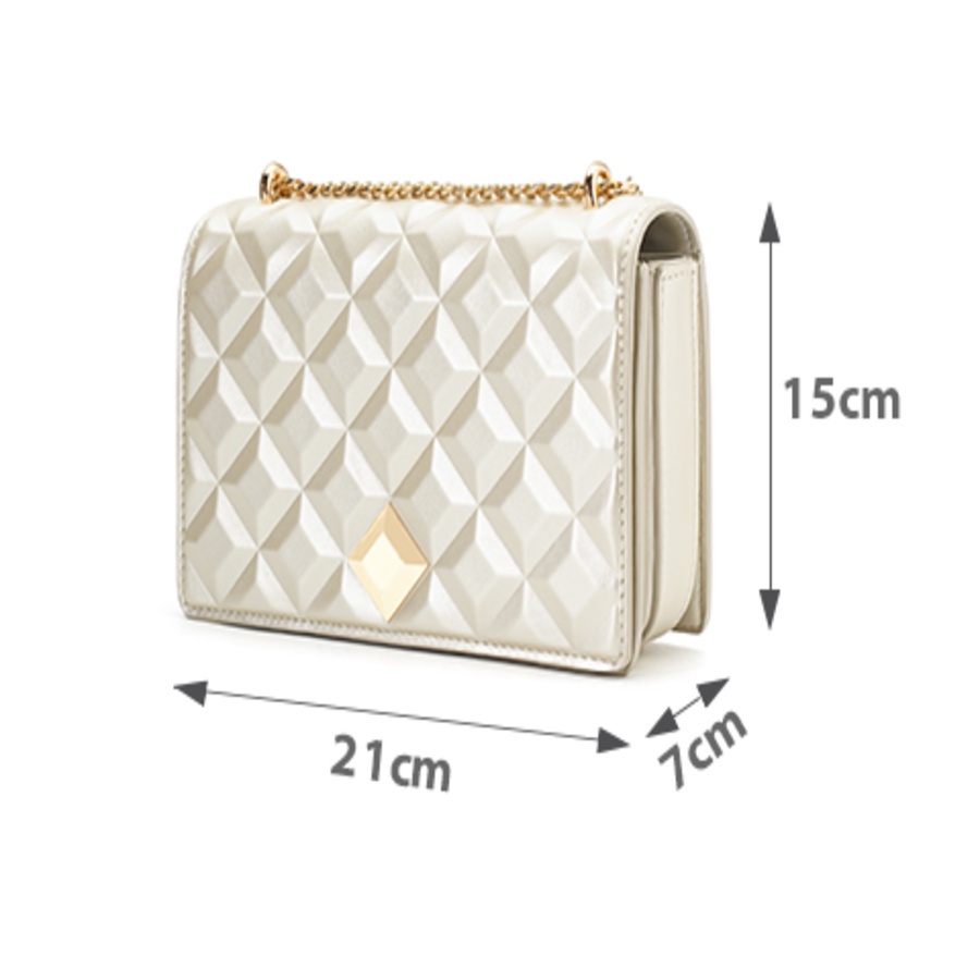 Mô tả Túi Xách Nhỏ Nữ Thời Trang JUNO Dập Hiệu Ứng Princess Diamond TXN417 - 1