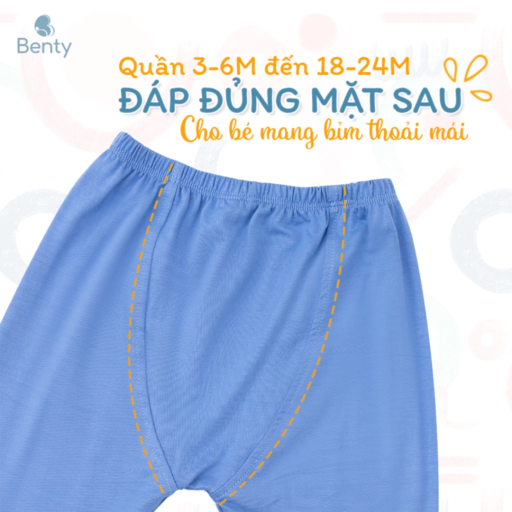 Mô tả Bộ dài cổ trụ BENTY họa tiết cute cotton mềm mịn thấm hút mồ hôi, đồ bộ mặc ngủ cho bé - 4