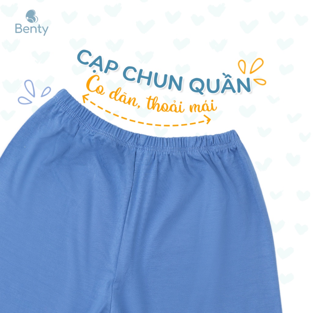 Mô tả Bộ cộc tay cài vai sọc BENTY cotton co giãn an toàn da bé , quần áo trẻ em mềm mịn thấm hút mồ hôi - 5
