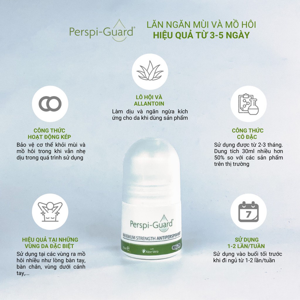 Mô tả Lăn khử mùi ngăn mồ hôi cao cấp 3-5 ngày Perspi-Guard 30ml - 3